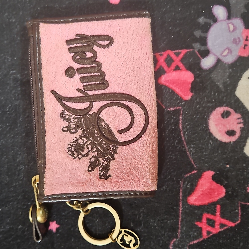 Juicy Couture y2k Velour Crown Juicy Small Coin Bag